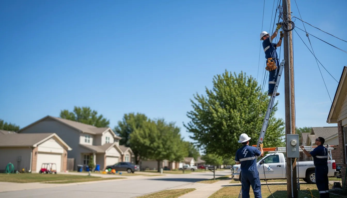 Residential electrician providing installation services in Rock Springs, WI